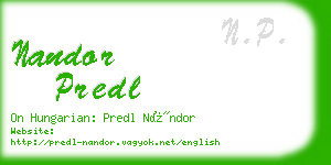 nandor predl business card